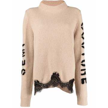 charlotte lace-trim jumper