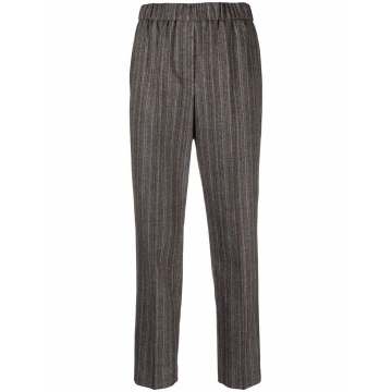 stripe-pattern trousers
