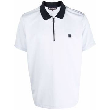 logo-patch short-sleeved polo shirt