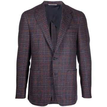 single-breasted checked blazer