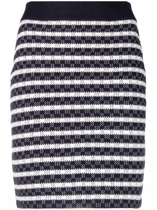 striped intarsia-knit skirt展示图