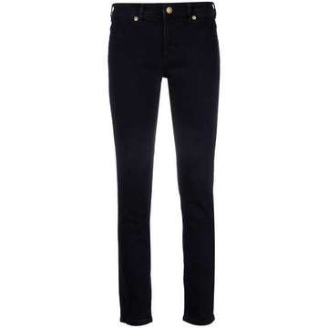 embroidered-logo slim-fit jeans