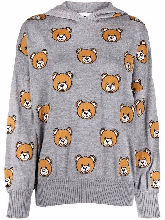 Teddy Bear-intarsia hoodie展示图