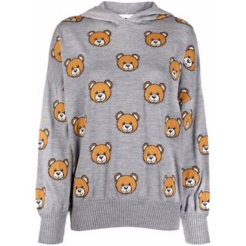 Teddy Bear-intarsia hoodie