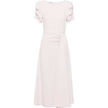 ruched-detail mid-length dress