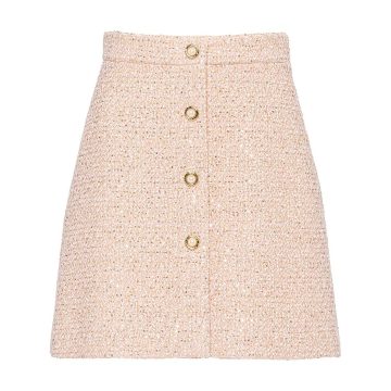 sequin-embellished tweed skirt