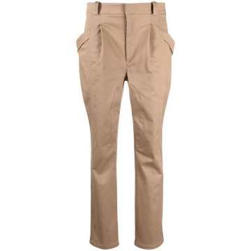 tapered pleated chinos