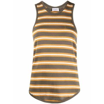 horizontal-stripe pattern sleeveless top