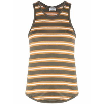 horizontal-stripe pattern sleeveless top