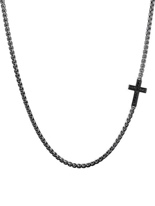 sideways cross station necklace展示图