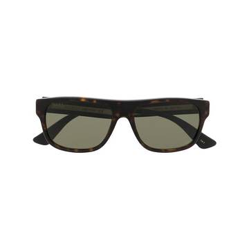 Sylvie stripe-detail rectangle-frame sunglasses