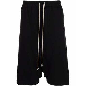 drop-crotch drawstring loose shorts