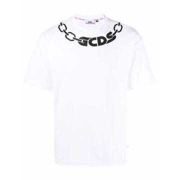 chain-link print T-shirt