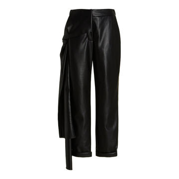 Okeefe Draped Woven Cropped Pants