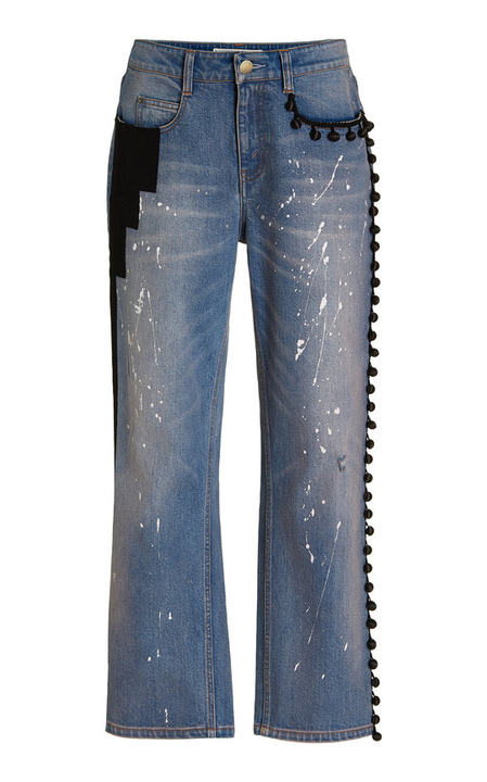 Yuki Paint-Splatter Straight-Leg Jeans展示图