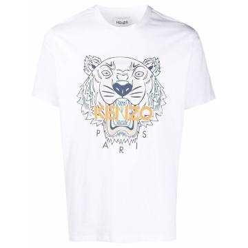 Tiger-motif cotton T-shirt