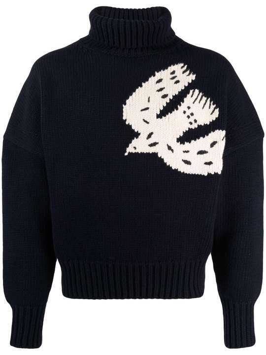 intarsia swallow-motif jumper展示图