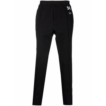 logo-clasp straight trousers
