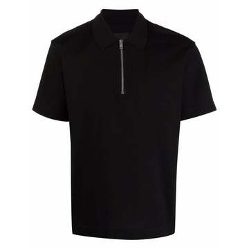 zip-detail polo shirt