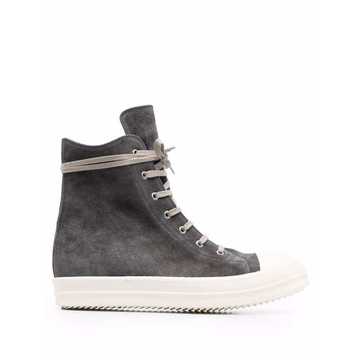 suede high-top sneakers