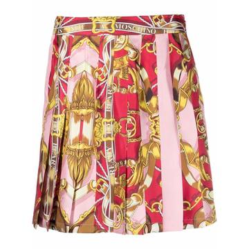 printed pleated skirt