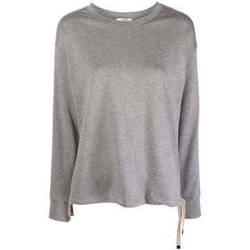 side-stripe glittered sweatshirt