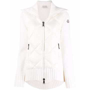 zip-front knitted jacket