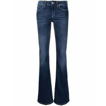 straight-leg denim jeans