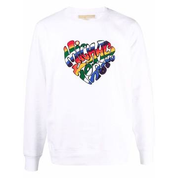 rainbow heart logo sweatshirt