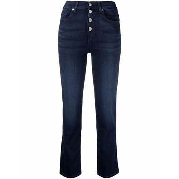 high-waisted cropped jeans