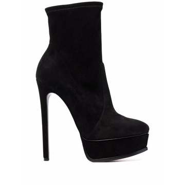 Blade stiletto platform boots