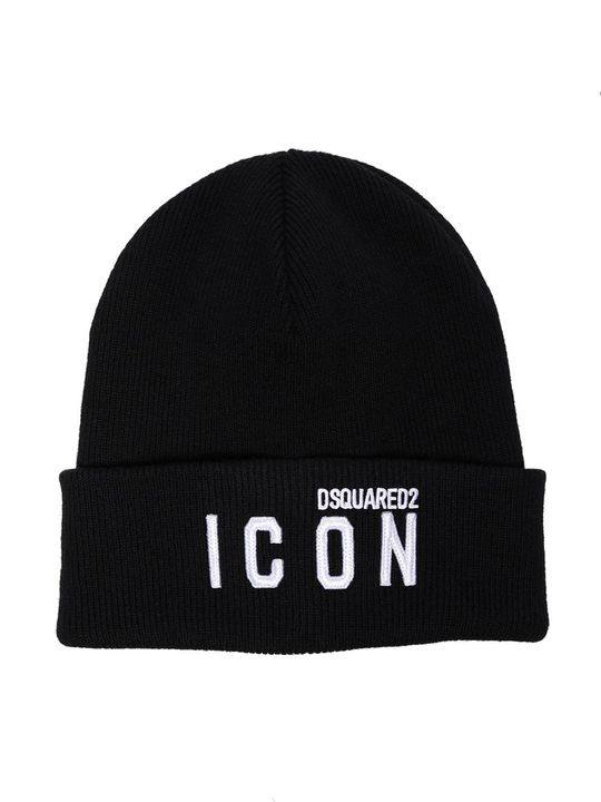 DSQ CLASSIC ICON BEANIE BLACK展示图