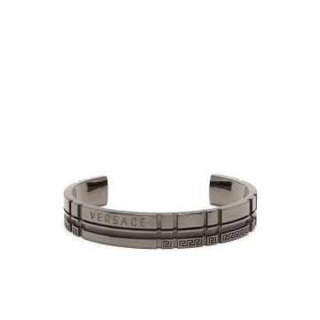 Greca-engraved cuff bracelet