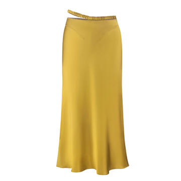 Ophelia Cutout Satin Midi Skirt