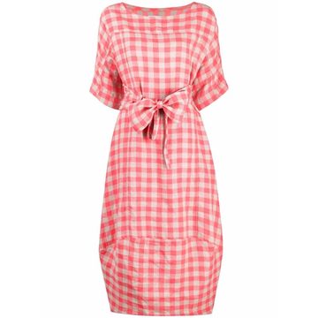 gingham midi dress