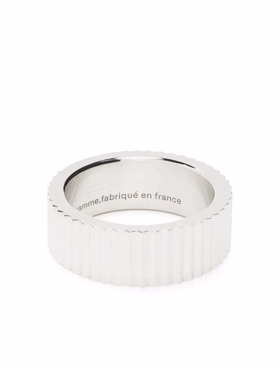 11g polished sterling silver guilloche verticall ribbon ring展示图