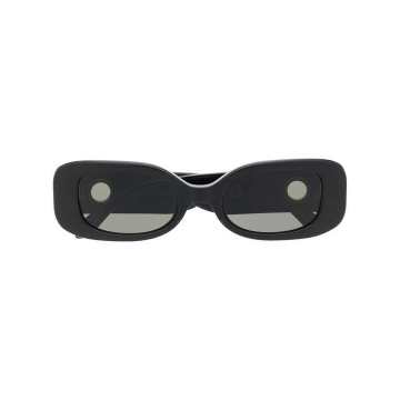 eyelet-detail oval-frame sunglasses