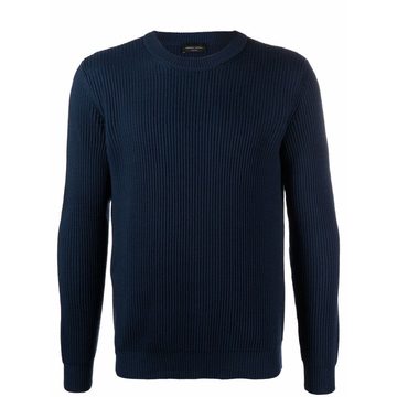 ribbed crew neck jumper