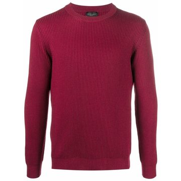 ribbed round neck jumper