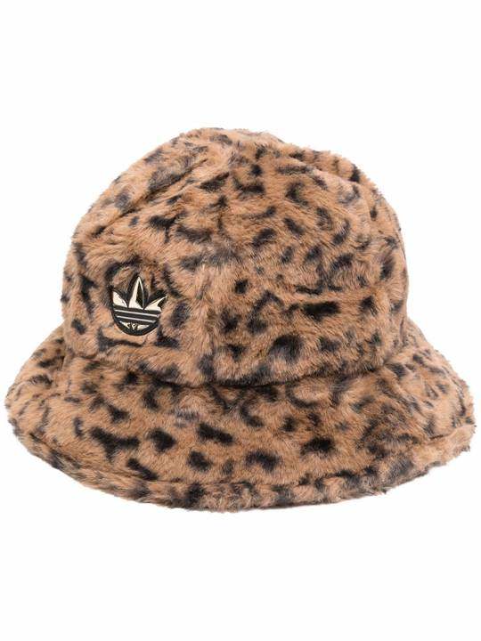 leopard-print faux-fur bucket hat展示图