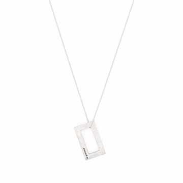 rectangle-shaped pendant necklace