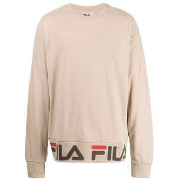 logo-print crew neck sweatshirt