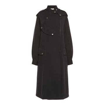 Utility Belted Gabardine Trench Coat