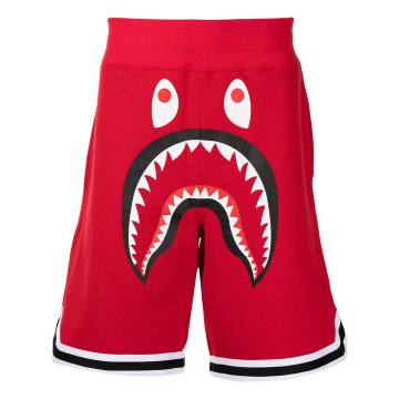 Shark graphic-print track shorts