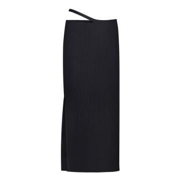 Stevi Cutout Ribbed-Knitted Midi Skirt