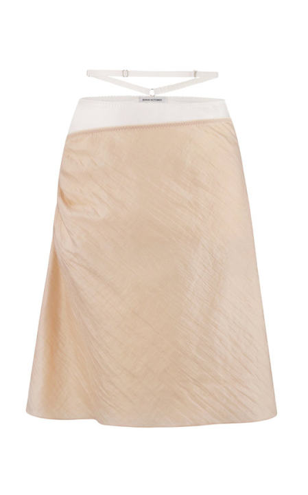 Chardonnay Two-Tone Midi Slip Skirt展示图