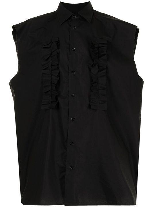 sleeveless ruffle-detail shirt展示图