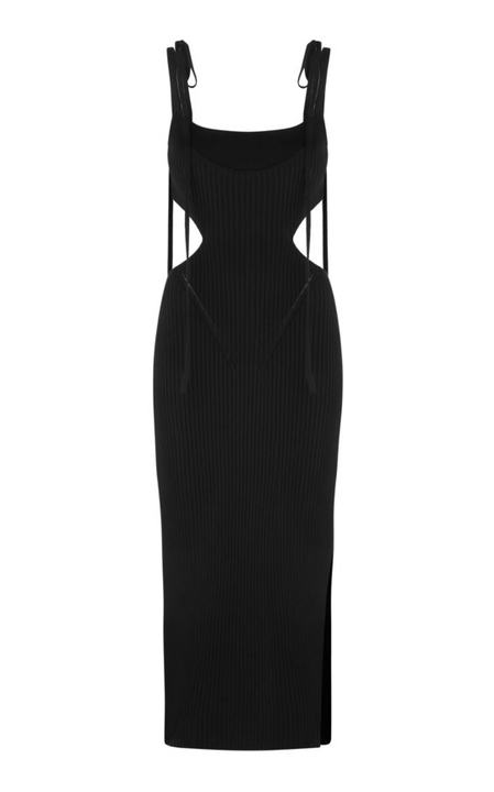 Kathrin Cutout Ribbed-Knitted Midi Dress展示图