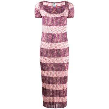 striped knitted midi dress