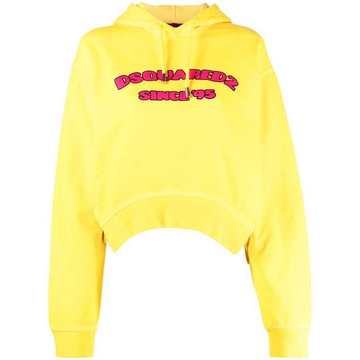 logo-print cotton hoodie